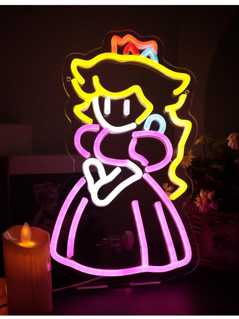 Princess Peach Neon Sign